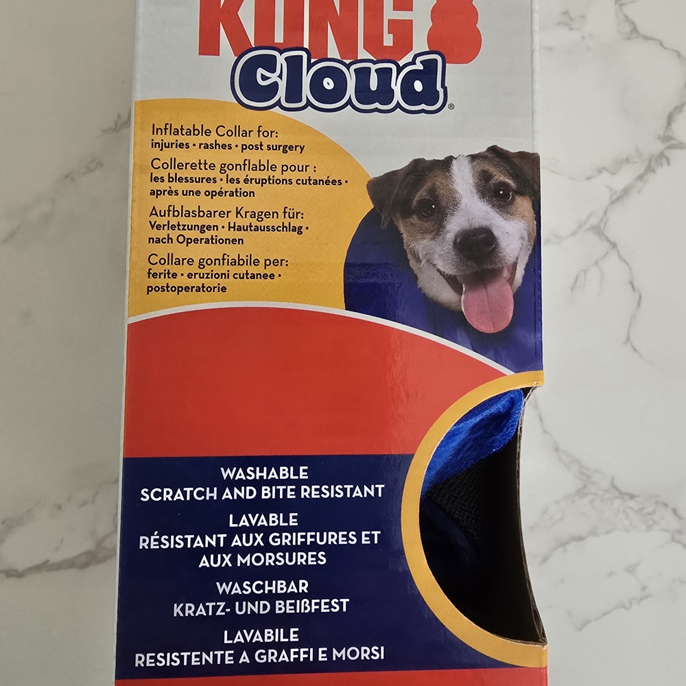 New & Unused in Box Kong Cloud Inflatable Collar for Dogs - Size Small